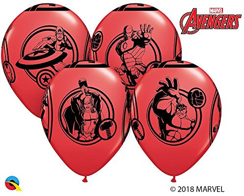 Qualatex 19332 Marvel Avengers Balloons, Red, 12-Inch