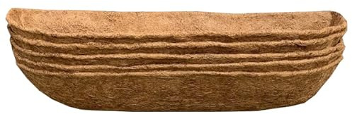 Selections Preformed Coco Liner for Garden Wall Basket Hayrack Trough Planter (75cm / 30 Inch) – Pack of 5