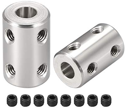 sourcing map 6mm bis 6mm Bohrung Starre Kupplungsschraube L22XD14 Edelstahl,Wellenkupplungsverbinder,Motorzubehör,2 Stück