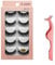 False Eyelashes 10 Pairs 3D Mink Lashes Handmade Natural Thick Eyelashes Reusable Cruelty-Free Eyelash Set - Contains Tweezers (G604)