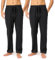 Timone Herren Schlafanzugshose Lang Pyjamahose aus Baumwolle Freizeithose Schlafhose Loungewearhose mit Taschen Nachtwäsche Hose für Herren Sleepwear TPP-001 ((2Pack) Schwarz/Schwarz, XXL)