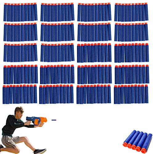 ZoneYan Mega Pfeile, 200 Stück Glow Darts, Dart Nachfüllpack, Darts Original, Refill Bullets, Pfeile Weiche Kugel Schaum, Refill Darts Weiche Eva, für N-Strike Elite Series Spielzeugblaster