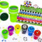 Carpeta - 30 x Fussball Stempel für Kinder | NEU | Multicolor | Fußball Mitgebsel┃Kindergeburtstag┃30 Stück