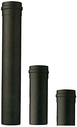 Tubo scarico fumi Vari Diametri e lunghezze per stufa a pellet canna fumaria In acciaio Fe nero.Per uso interno. (Ø CM 10 X 50)