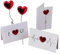 SIOPPKIK 3 STÜCKE Valentinstagskarte, Liebesherz-Grußkarte, handgemachte Liebesgrußkarten mit Umschlag, Hochzeitstag-Karte für Valentinstag, Geburtstag, Weihnachten, Neujahr