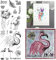 2 wunderschöne Flamingo-Stempel mit Vogelmotiv, transparent, für Bastelarbeiten, Scrapbooking, Papierbasteln, Kunstbedarf, handgefertigt