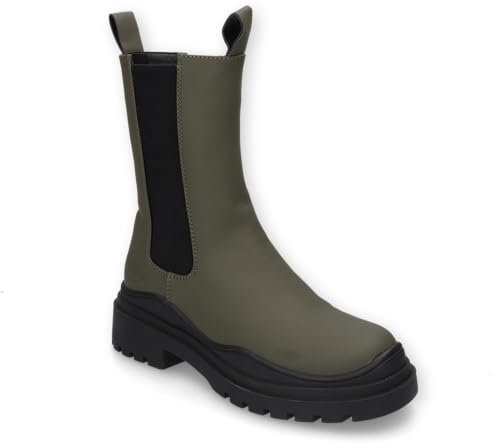 Dockers by Gerli Damen Chelsea Boots, Frauen Stiefeletten,Bootee,Booties,halbstiefel,Kurzstiefel,uebergangsschuhe,Khaki,40 EU