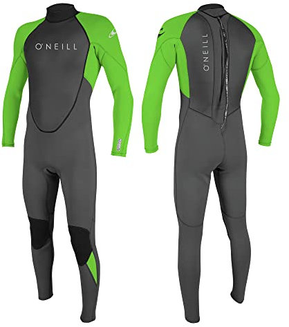O'Neill Reactor-2 3/2 Back Zip Full Wetsuit, Graph/Dayglo, M