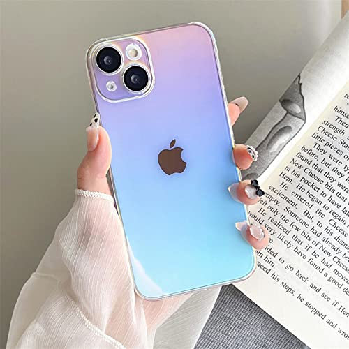 Funda de Lujo con Degradado Aurora para iPhone 13 Pro MAX 12 Pro 11Pro MAX, Funda Protectora de Cristal para cámara de PC Delgada, Estilo 1, para iPhone 12 Pro