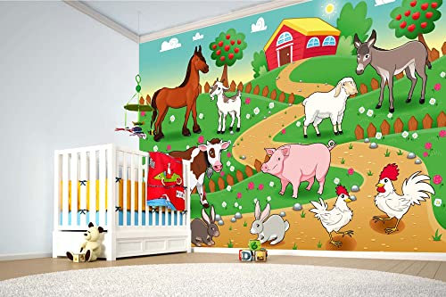 Vlies Fototapete BAUERNHOF 375 x 250 cm (inkl. Kleister) - Vlies Tapete, Wandtapete, Wandbilder - Tapete für Wohnzimmer Schlafzimmer, Büro, Küche - Montagefertig