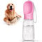 Dog Water Bottle, Leak Proof Portable Puppy Water Dispenser, 550ml Antibacterial Water Feeder For Pets, Dog Cat Pet Outdoor Walking Travelling Drinking Cup, Drinking Bowl (Pink)