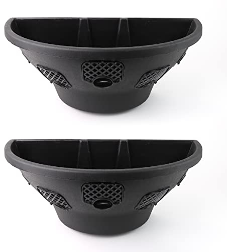 DIVCHI 18 Wall Hanging Baskets Wall-Mounted Flower Planters Basket For Garden Fence Balcony (Set Of 2)