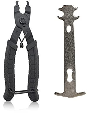 Fahrrad Ketten Werkzeug, Kettenzange, Kettenverschleißlehre, Kettenschlosszange mit Kettenmesslehre, Fahrrad Reparatur Werkzeug Set,2-in-1 Kettenzange zum öffnen und Schließen für Rennrad Mountainbike