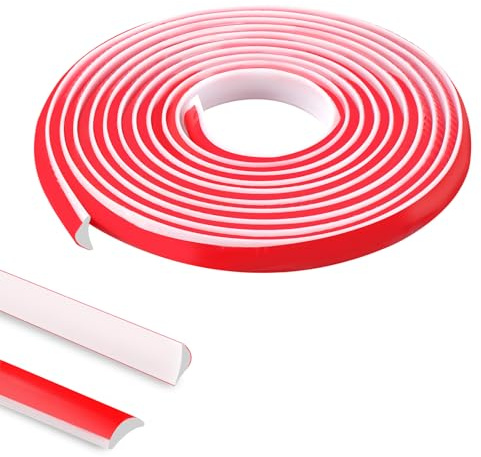 TECDW TPE Self Adhesive Quadrant Trim, Skirting Board Trim, Flexible Plastic Wall Corner Decoration Edging Strip, Floor Tile Laminate Beading Caulk Strip, Coving For Ceilings Tile Edge ((12*9mm)/5M)