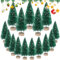 15 Stück Mini Weihnachtsbaum, Künstlich Mini Tannenbaum mit Holzsockel, Grün Klein Christmasbaum mit Schnee-Effek, für Weihnachten Party,Tischdeko, DIY, Schaufenster