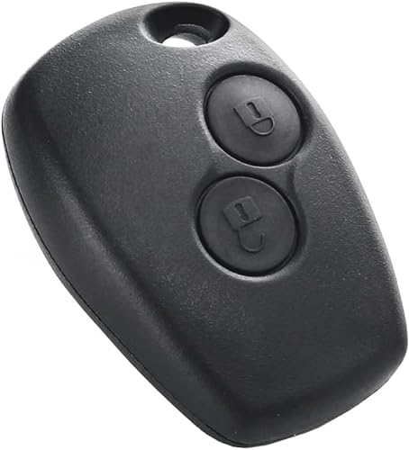 Topalli- Coque de Clé sans Lame Compatible avec Dacia Logan, Sandero, Duster, Renault Trafic et Opel Vivaro | avec 1x Pile CR2016 | Boîtier Clef Plip Voiture Télécommande 2 Boutons