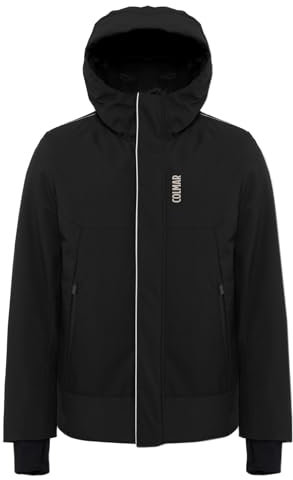 Colmar Herren-Skijacke aus Watte mit Kapuze - Schwarz, Schwarz