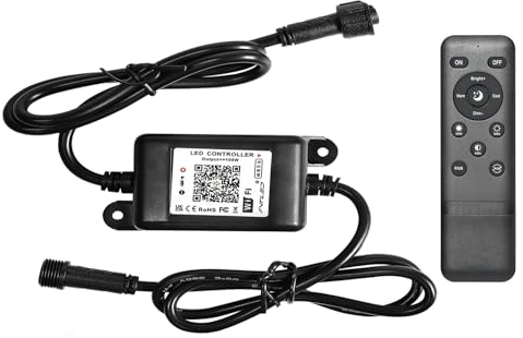 SUBOSI FVTLED WLAN RGBWW Controller Wireless DC12V/24V für RGBWW LED Fernbedienungen,IP67 wasserdicht