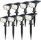 VOLISUN Lot de 8 Spot Solaire Exterieur, 64 LED 3 Modes Lampe Solaire Exterieur Jardin, IP65 Étanche Projecteur Solaire Exterieur Pour Jardin, Cour, Allée, Chemin(Blanc Froid)
