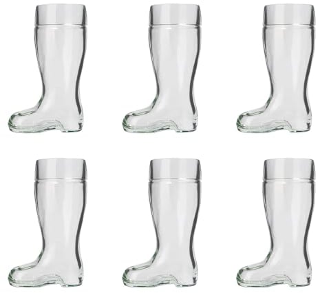 Verre a Biere, Botte bière, Verre à bière en Forme de Botte Lot de 6-0,5 Litre