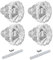 Toptoo 2 Sets Glass Door Knobs, Old Style, Vintage Crystal, Antique Mortise, Brushed Nickel Finish