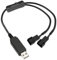 Gebildet Cable Adaptador de Corriente con Interruptor USB Elevador de Voltaje de 12V de Velocidad Completa a Doble Ventilador de PC de 3 y 4 Pines