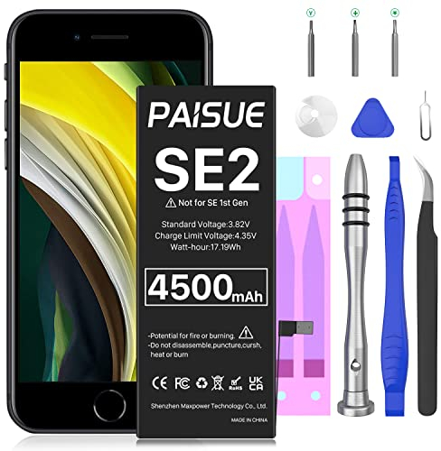 Quzmo 9800mAh Batteria per iPhone SE 2020, Alta Capacità Nuova Batteria di Ricambio 0 Ciclo per iPhone SE 2020 2nd Gen A2275 A2296 A2298 con Kit di Strumenti di Riparazione