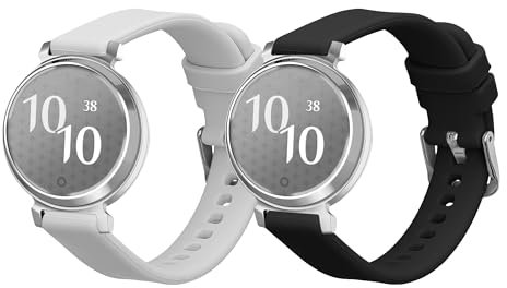 kwmobile Ersatzarmband kompatibel mit Garmin Lily 2 Armband - Fitnesstracker Band aus Silikon in Schwarz Grau