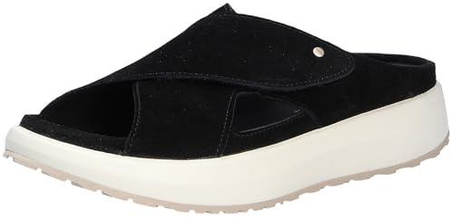 JOYA Alicante Black Pantolette, Veloursleder, Klettv., Senso-Sohle, Kategorie Emotion JY045A Schwarz Gr. 38