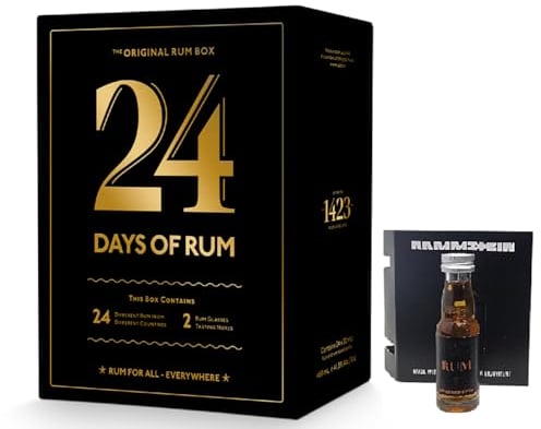 24 Days of Rum der Original-Rumkalender Adventskalender Black Edition incl. Rum Miniatur by Schnapsbaron®