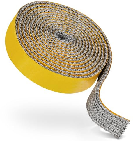 AiQInu Joint Tressé Pour Insert Et Poêle,Joints D'Étanchéité Résistante À La Chaleur,Excellente Étanchéité, Pour Cheminées, Tuyaux De Poêle, Portes De Cheminées, Extensions De Cheminées (3 * 20mm*2m)
