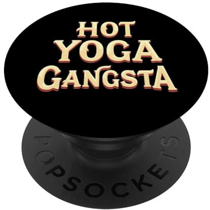 Hot Yoga Gangsta und Meditation - Namaste Vintage Yoga PopSockets Klebender PopGrip