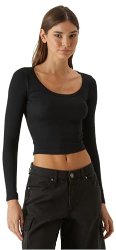 Urban Classics Ladies Rib Jersey Wide Neck Longsleeve