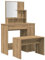 vidaXL Schminktisch-Set Artisan-Eiche Holzwerkstoff, Frisiertisch-Set, Schminktisch, Frisiertisch mit Spiegel, Frisiertisch, Schlafzimmer-Frisiertisch