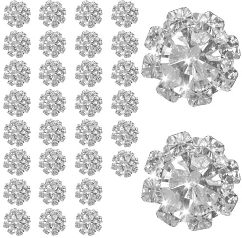 30 Stücke Strasssteine Zum Aufnähen Blumen Flatback Strasssteine Glitzersteine Zum Basteln Flache Rückseite Glitzersteine Zum Deko Rückseite Glitzersteine Glas Strasssteine Für Brautstrauß