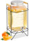 Relaxdays Distributeur de Boisson, Support, 8 litres, Robinet et Couvercle, pour Votre Limonade, Transparent et Noir