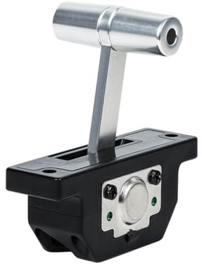 Contrôleur de manette Tige de poussée vidéo T-BAR 101, Joystick à, modèle de Joystick industriel for Hall, tige de traction for Drone d'avion Manœuvres sécuritaires(Silver 5V output 0.3-4.7V)