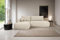 Kaiser Möbel - Ecksofa mit Schlaffunktion und Bettkasten - Eckcouch Groß, XXL, Big Sofa 300x190 cm - Sofa L Form, für Wohnizmmer, Dauerschläfer - Fabo, Boucle Stoff Quelle, Links, Ecru
