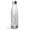 Personalised Marble Stainless Steel 500ml Water Bottle, Vacuum Insulated for Hot and Cold Drinks. Leakproof Double Wall. Drinking for Gym, Kids, Sports, Travel - Blue White Name