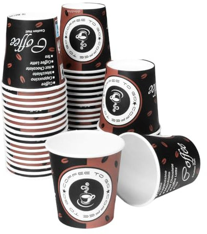 FALAMBI 1000 Stk. Kaffeebecher, Espressobecgher, Pappbecher, Coffee to go, 100 ml, Made in Germany - Premium