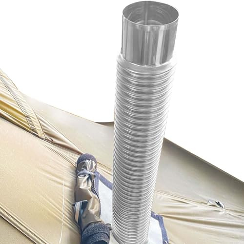 Tubo de estufa de pellets - Tubo Flexible para chimenea de Acero Inoxidable Venture Tuboo de inspiración ajustable | Admisión de aire Fresco para estufa de pellets y Woodstone