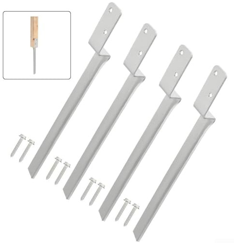 Outdoor Wood Post Grounding Sleeve Anchor Kit with Screws for Securing Swings and Playhouses