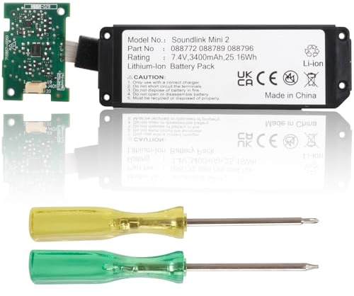 3400mAh 7.4V Battery Compatible with Bose Soundlike Mini 2 Bluetooth Speaker, Compatible with Bose 088772 088789 088796 080841, With PCB