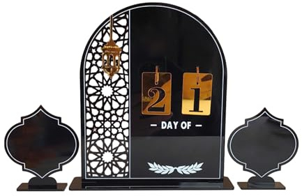 Festliche Countdown-Kalender: Mittlerer Osten-Dekor, Acryl-Advents-Schreibtisch-Display, Urlaubsfeier-Dekoration, elegantes Tisch-Accessoire, Countdown-Kalender, entworfen für Zuhause, Schreibtisch