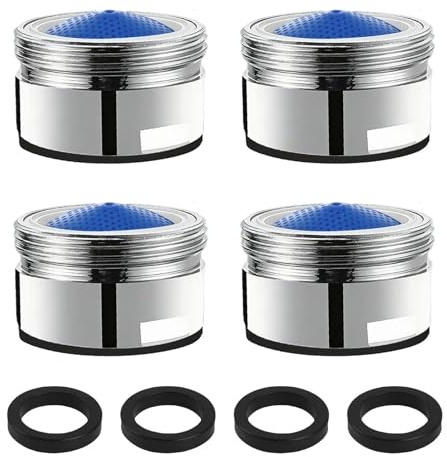 VOOSFSIE Lot de 4 Régulateurs de Jet M22, Mousseur Robinet Cuisine, Aérateurs pour Robinets d'évier de Cuisine, filetage intérieur économiseur d'eau, pour robet cuisine et robinet salle bain