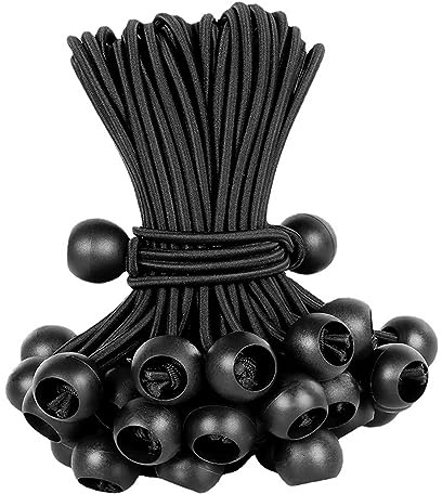 YWMJZEU 100 Stück 15 cm Kugel Bungee Seile, Dehnbare, Tragbare Zurrseile für