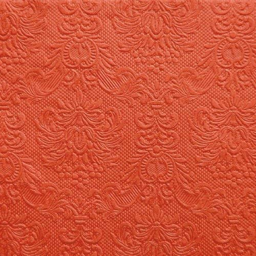 Ambiente - Cocktail Servietten - Elegance - geprägt - 25x25cm - 15 Stück - verschiedenen Farben (Orange - 5502)