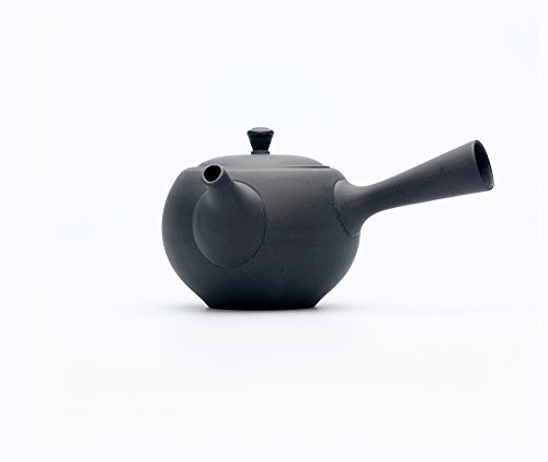 Azmaya Tetera Tokoname - Negro Sin Esmaltar Cerámica Redondo 225ml Kyusu