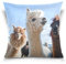 Linomo Kissenbezug 40x40 cm, Lama Alpaka Dekorative Kissenbezug Kissenhülle für Couch Sofa Bett Hause
