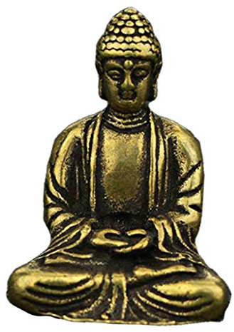 Sharplace Messing Buddha Figur Statue Deko Garten Buddha Figur Statue Skulptur Garten Dekor Zubehör, A